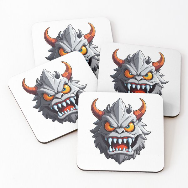 Item preview, Four Horns Monster Cartoon designed and sold by PixelFixArt.