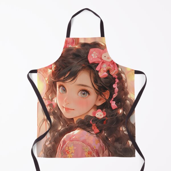 Item preview, Adorable Pink Braids and Ribbons Anime Girl designed and sold by bubblegoth.