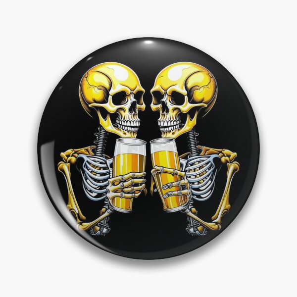Item preview, Skeletons drinking beer, clinking glasses designed and sold by All Year Round.