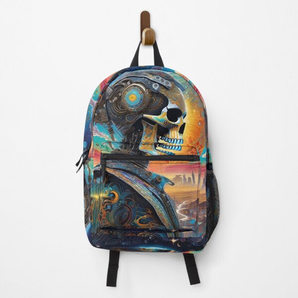 Item preview, Psychedelic Death Machine - Trippy Skeleton Cyborg 5 designed and sold by Benito Del Ray.