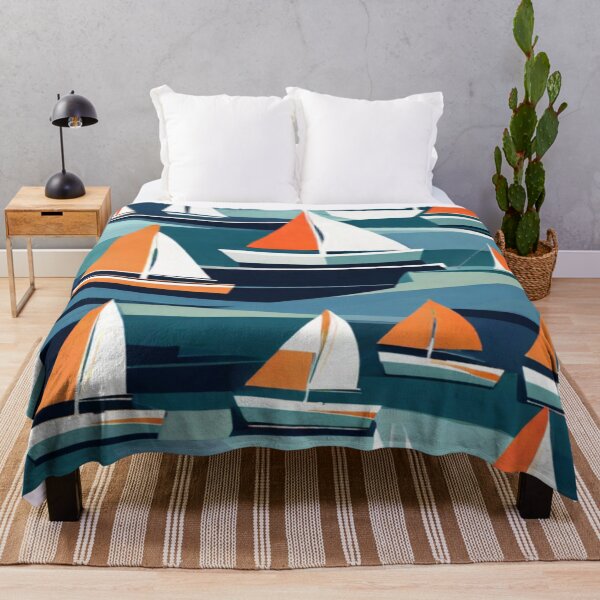 Item preview, Abstract Seascape Sailboats designed and sold by KoliBabb.