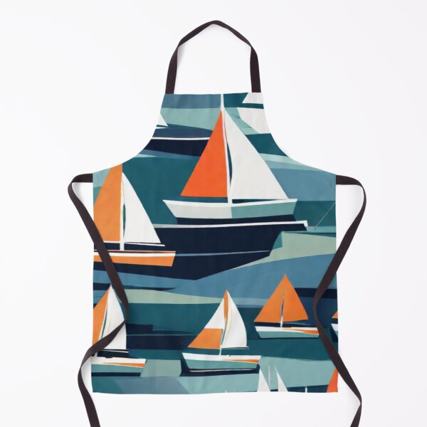 Item preview, Abstract Seascape Sailboats designed and sold by KoliBabb.