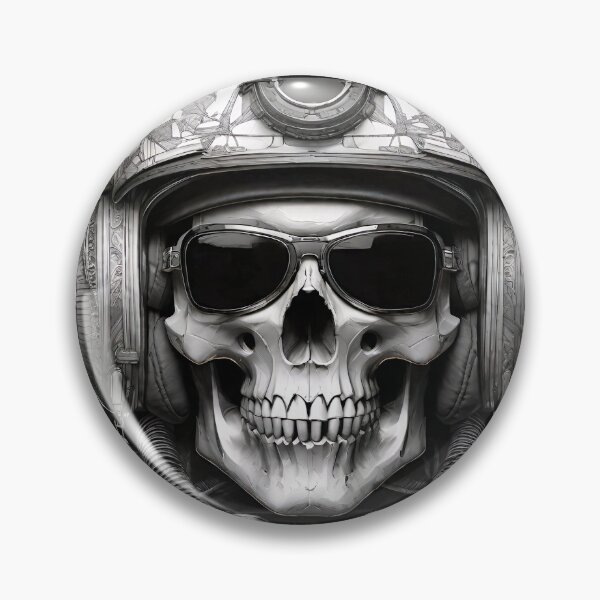 Item preview, Fighter pilot Skull designed and sold by Psy-Dye-AI.