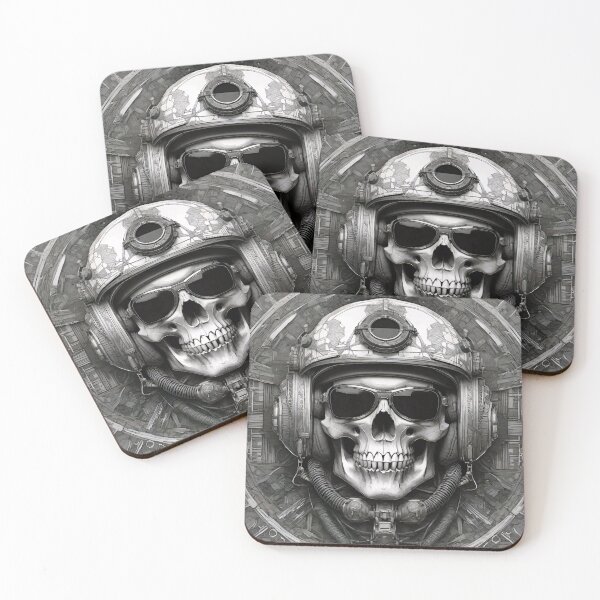 Item preview, Fighter pilot Skull designed and sold by Psy-Dye-AI.