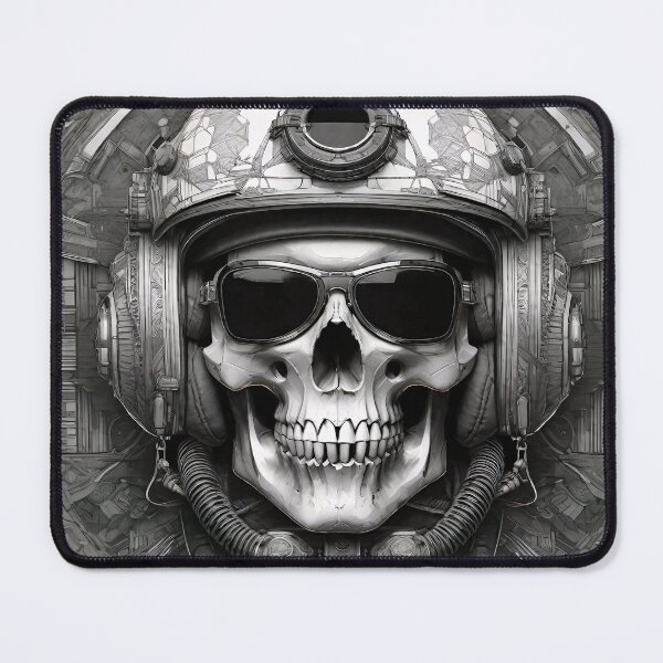 Item preview, Fighter pilot Skull designed and sold by Psy-Dye-AI.