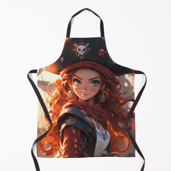 Item preview, Adorable Red Pirate Captain Anime Girl designed and sold by bubblegoth.