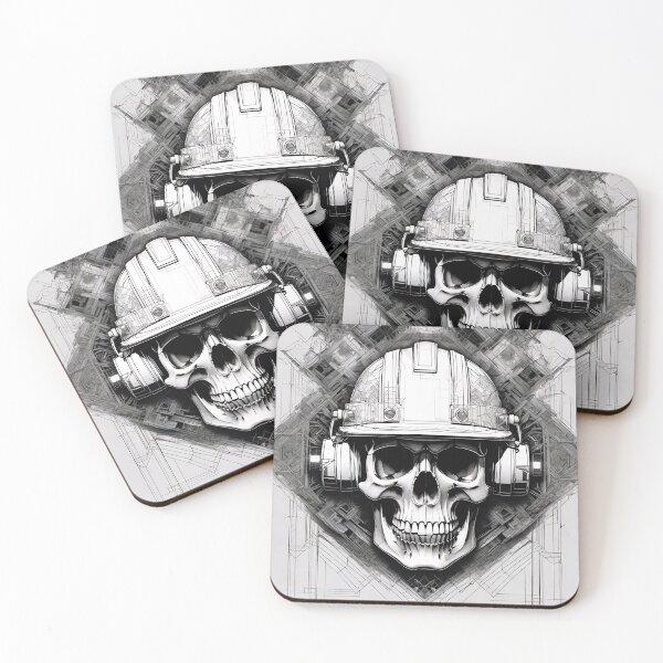 Item preview, Worker Skull designed and sold by Psy-Dye-AI.