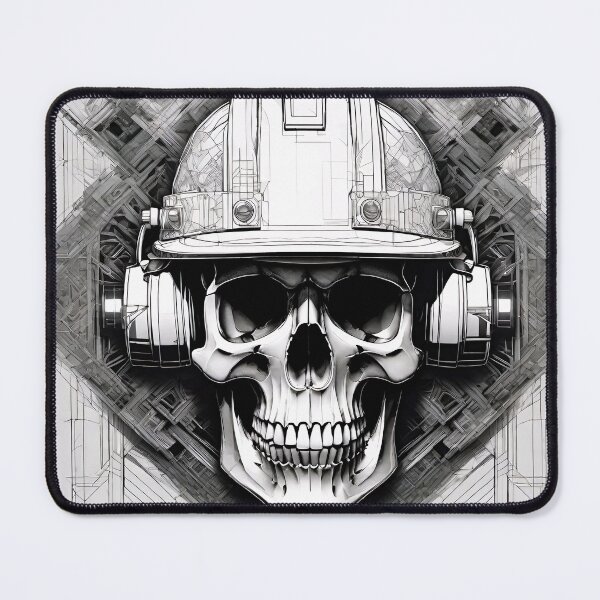 Item preview, Worker Skull designed and sold by Psy-Dye-AI.