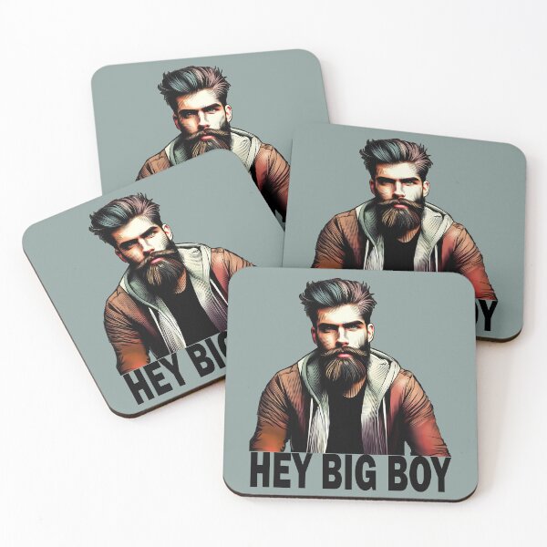 Item preview, "Hey Big Boy" Bearded Guy designed and sold by LthrDaddyBear.