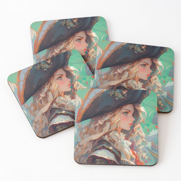 Item preview, Beautiful Elegant Pirate Anime Girl designed and sold by bubblegoth.