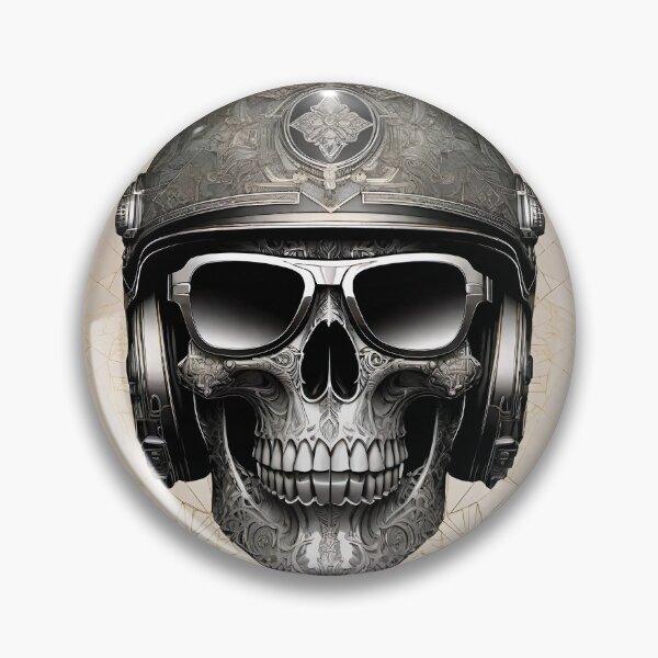 Item preview, Biker Skull designed and sold by Psy-Dye-AI.
