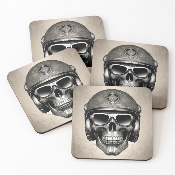Item preview, Biker Skull designed and sold by Psy-Dye-AI.