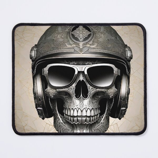 Item preview, Biker Skull designed and sold by Psy-Dye-AI.