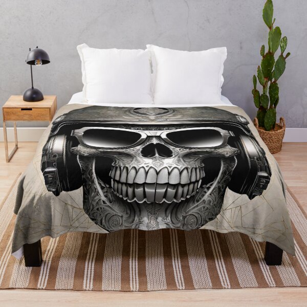 Item preview, Biker Skull designed and sold by Psy-Dye-AI.