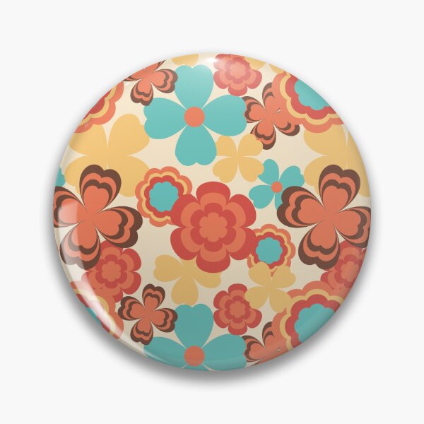 Item preview, Colorful Groovy Retro Floral Pattern designed and sold by yoshra.
