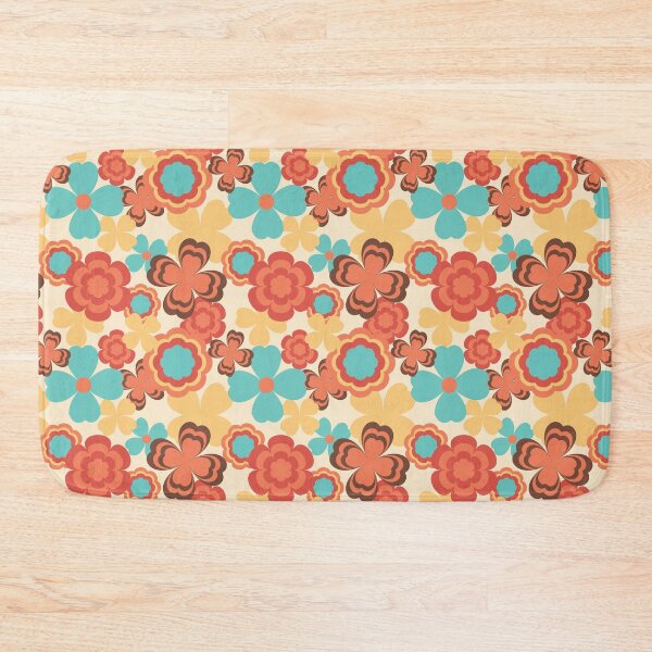 Item preview, Colorful Groovy Retro Floral Pattern designed and sold by yoshra.