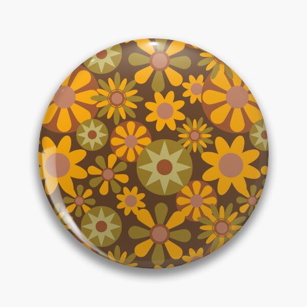 Item preview, Colorful Groovy Retro Floral Pattern designed and sold by yoshra.