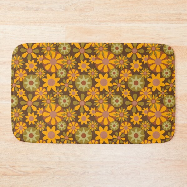 Item preview, Colorful Groovy Retro Floral Pattern designed and sold by yoshra.