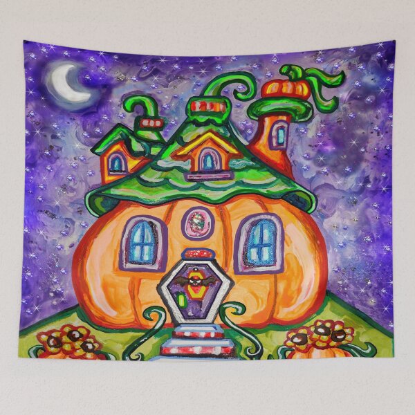 Item preview, Whimsical Halloween Pumpkin House designed and sold by Deborah Camp.