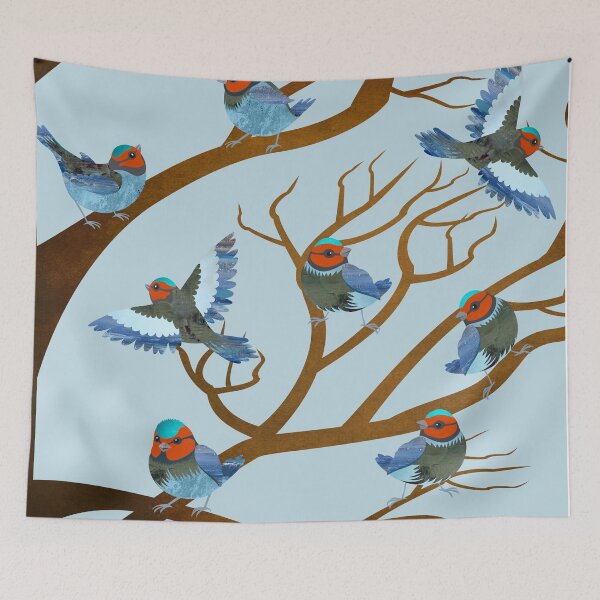 Aperçu de l'œuvre oiseaux chantant choeur créée et vendue par Design4uStudio.