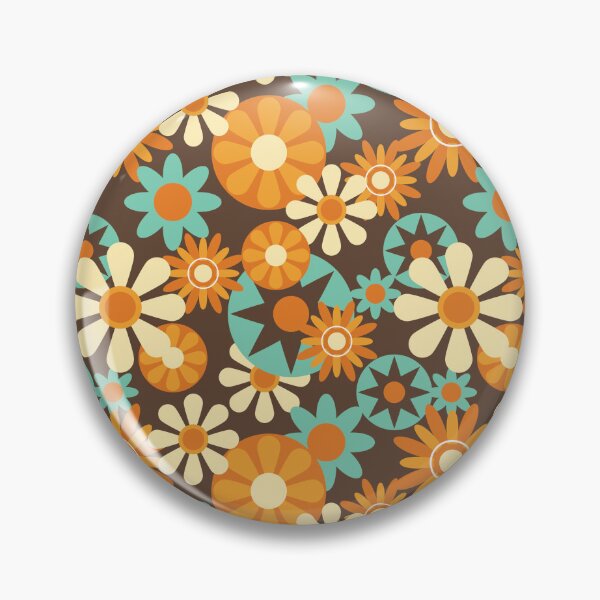 Item preview, Colorful Groovy Retro Floral Pattern designed and sold by yoshra.