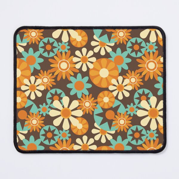 Item preview, Colorful Groovy Retro Floral Pattern designed and sold by yoshra.