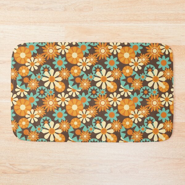 Item preview, Colorful Groovy Retro Floral Pattern designed and sold by yoshra.