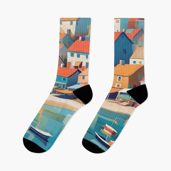 Item preview, Abstract Seaside Village designed and sold by KoliBabb.