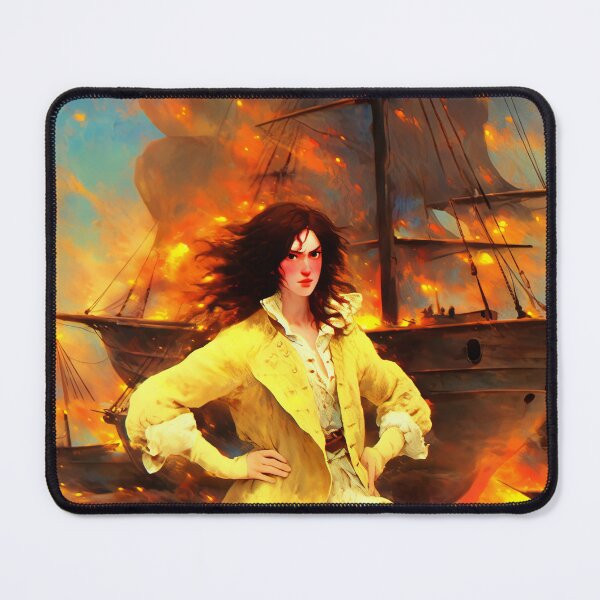 Item preview, Beautiful Pirate Girl Burning a Ship designed and sold by bubblegoth.
