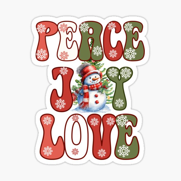 Item preview, Peace Joy Love Funny Snowman Classic Design T-Shirt  designed and sold by fewsdesignspal.