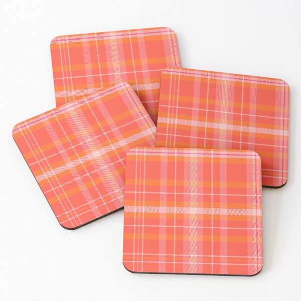 Item preview, Boho plaid on cream orange and pink designed and sold by Ilze Lucero.