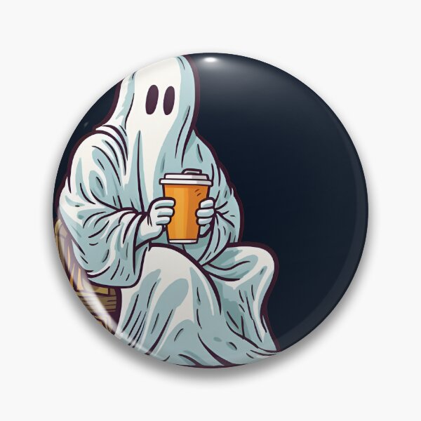 Item preview, Ghost Holding Coffee for Halloween festival Halloween Party Classic  designed and sold by Noodle Doodle.