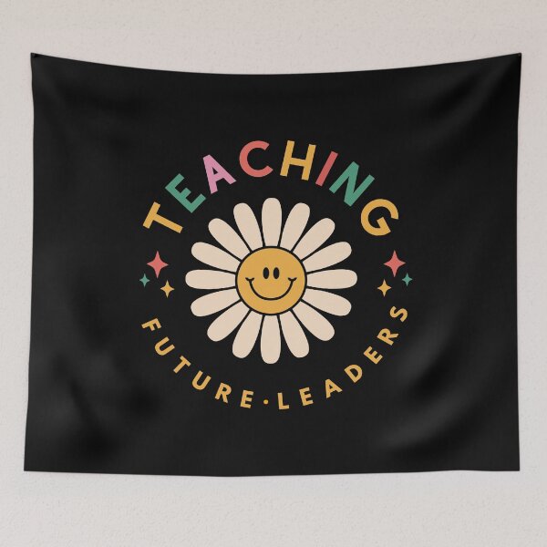 Item preview, teaching future leaders back to school book groovy retro vintage teacher gift designed and sold by TNwandesignart.