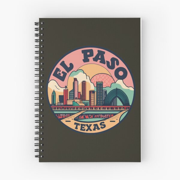 Item preview, El Paso, Texas | City Drawing with Mountains designed and sold by CircinusStore.