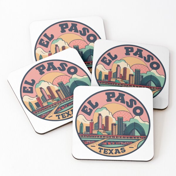 Item preview, El Paso, Texas | City Drawing with Mountains designed and sold by CircinusStore.