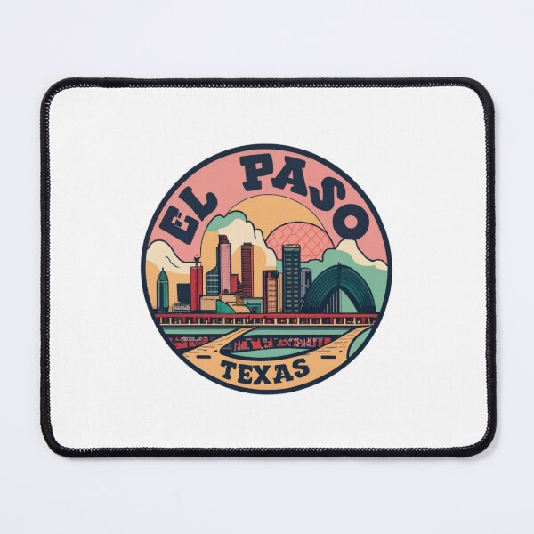 Item preview, El Paso, Texas | City Drawing with Mountains designed and sold by CircinusStore.