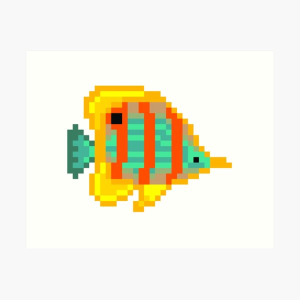 Pixel Largemouth Bass | Framed Art Print