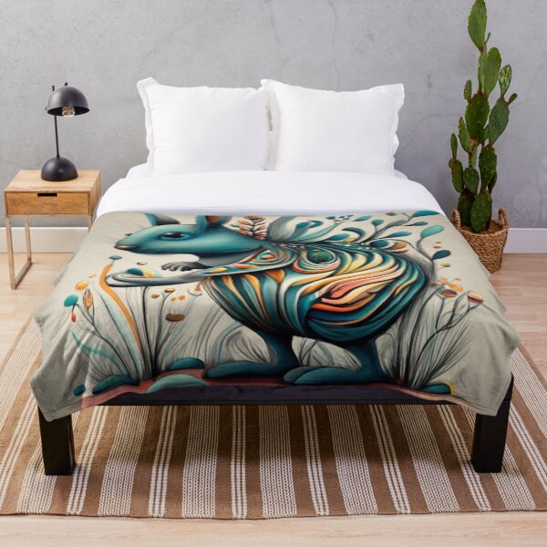 Item preview, La ardilla azul y el campo de flores designed and sold by Rafal Saluszewski.