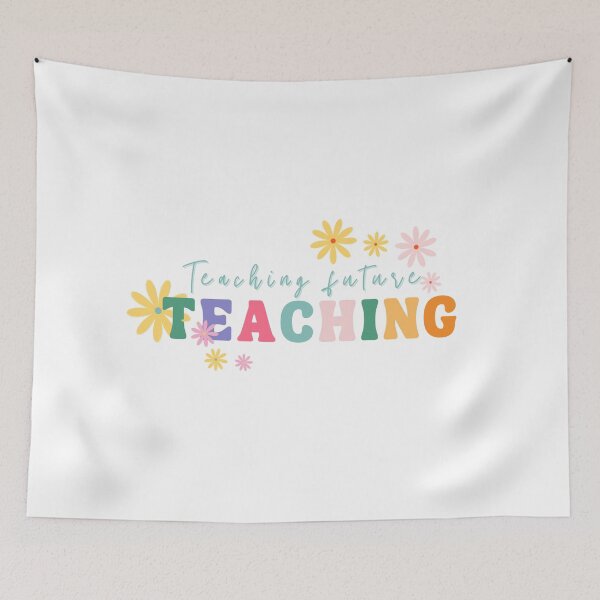 Item preview,  teaching future leaders back to school flower groovy retro vintage teacher gift designed and sold by TNwandesignart.