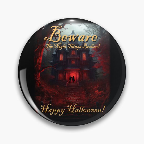Item preview, Beware! The Night Things Beckon and Call You To Their Lair! Haunted House! designed and sold by HolidaysBlaze Designs For You.