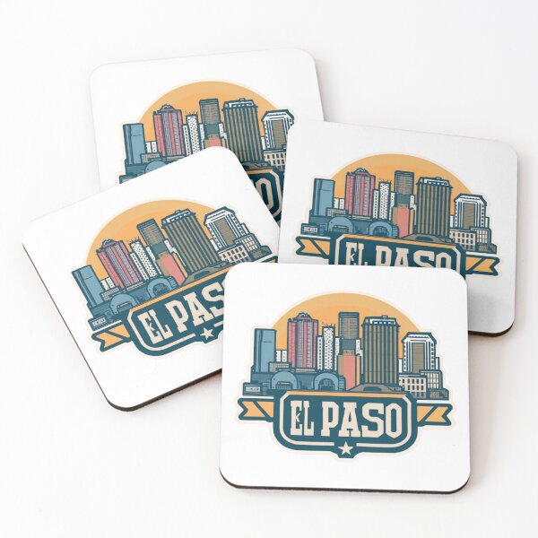 Item preview, El Paso, Texas | City Drawing Postal Style designed and sold by CircinusStore.