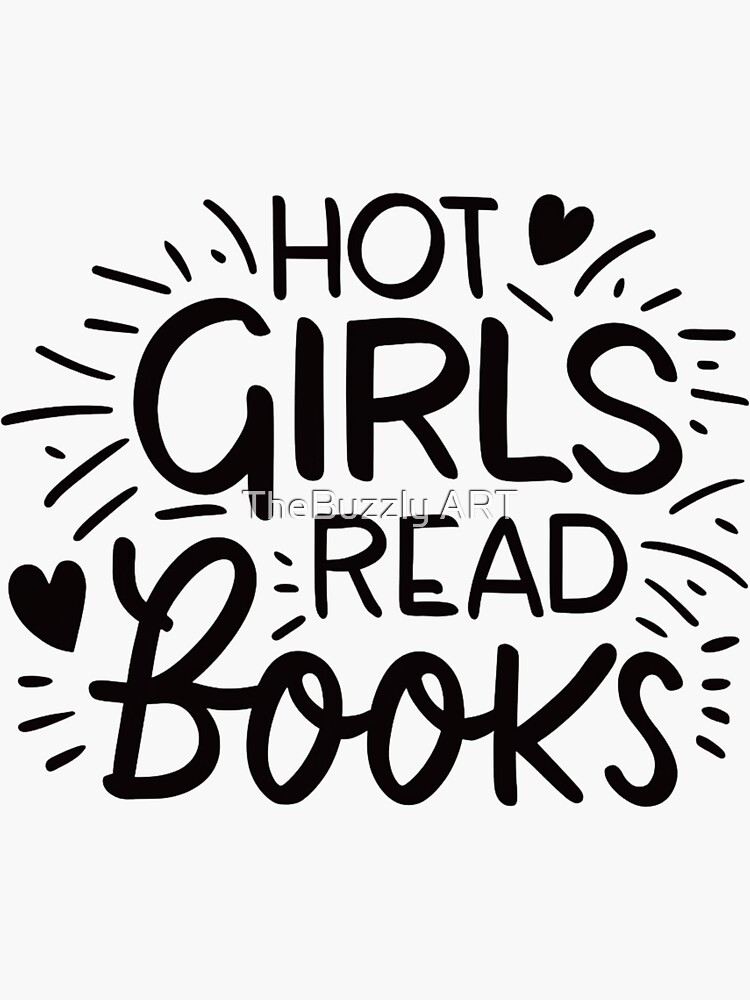 Hot Girls Read Books Sticker for Sale by hopealittle