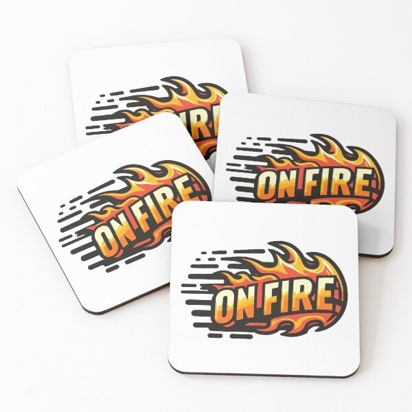 Item preview, On fire design for tshirt, cap, hat and more - perfect for sport, teens, adults designed and sold by Fanaticos.