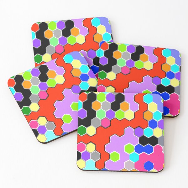Item preview, multicolored hexagon pattern designed and sold by AuntMarn.