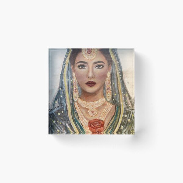 Item preview, Acrylic Painting of an Indian Girl designed and sold by jessiekaneart.