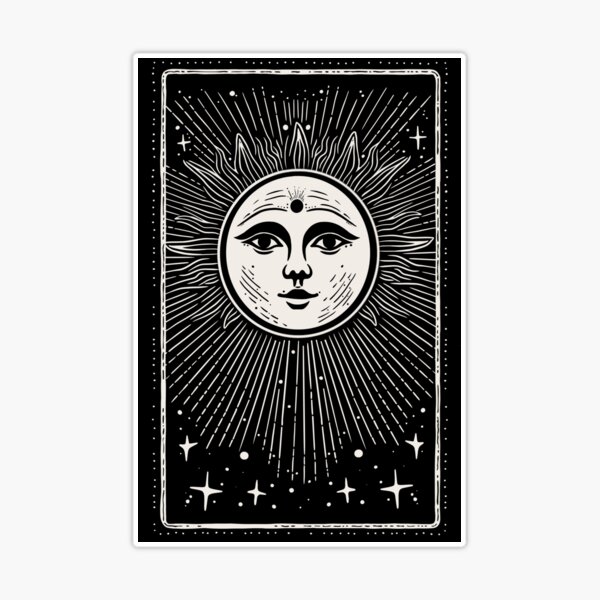 The Sun Tarot Card Sticker for Sale by mossandmoon