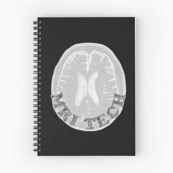 Item preview, MRI Tech Metal Font with Brain Black BG designed and sold by HumerusHumor.