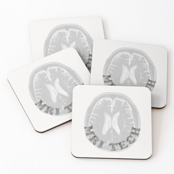 Item preview, MRI Tech Metal Font with Brain White BG designed and sold by HumerusHumor.