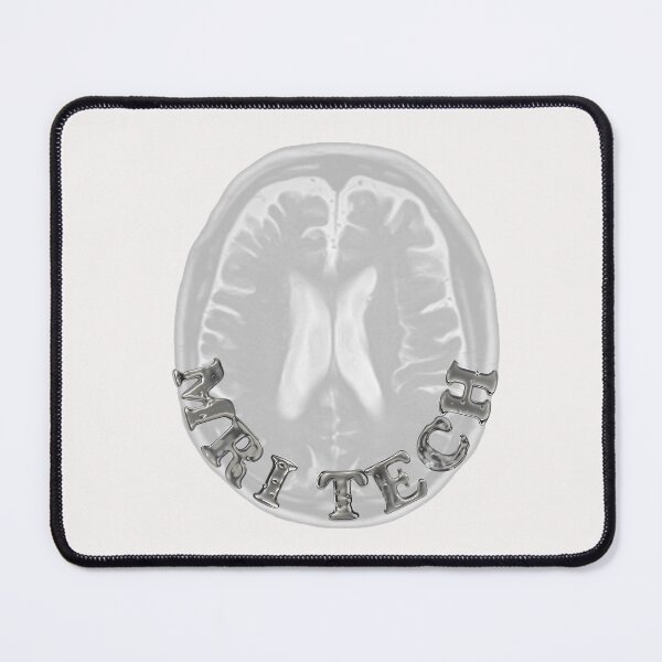 Item preview, MRI Tech Metal Font with Brain White BG designed and sold by HumerusHumor.
