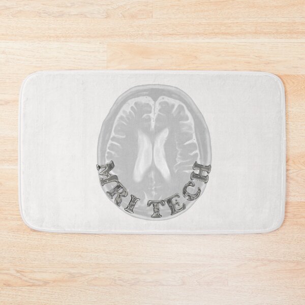 Item preview, MRI Tech Metal Font with Brain White BG designed and sold by HumerusHumor.